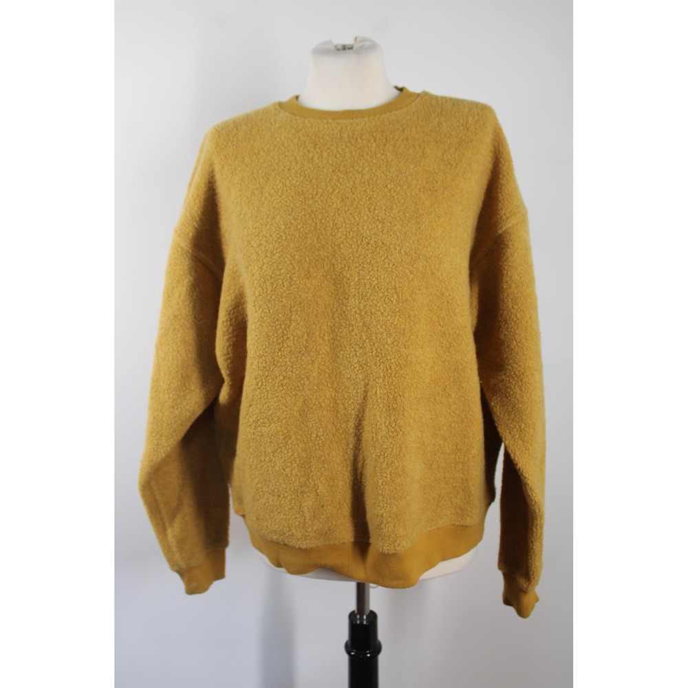 Outdoor Voices M Yellow MegaFleece Sweatshirt Wool Blend Pullover Crewneck